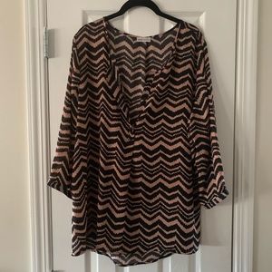 Wet Seal Zig Zag Striped Blouse
